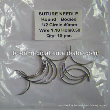 disposable surgical suture with needles